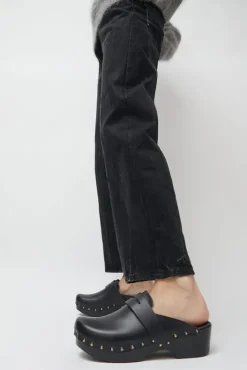 Fashion Charlotte Studded Clog on Low Base in Jet on Black Base Holiday Gift Guide|Collections