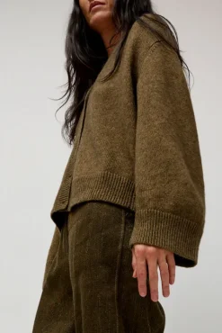 Discount Climbing Flax Cardigan in Olive Sweaters|Clothing