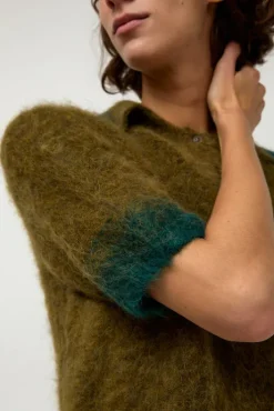 Best Compact Knit Polo in Olive and Green Collections|Sweaters