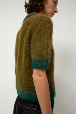 Best Compact Knit Polo in Olive and Green Collections|Sweaters
