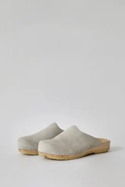 Discount Contour Clog on Flat Base in Chalk Suede Collections|Clog Sandals And Shoes