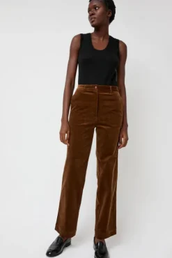Clearance Corduroy Straight Pants in Brown Collections|Shorts & Pants