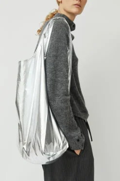 New Cotton and Silk Hobo Bag in Silver Holiday Gift Guide|Collections