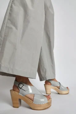Clearance Crossover Clog on Platform in Dove Patent Sale Clogs|Collections