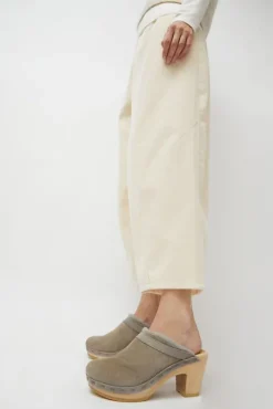 Clearance Dakota Shearling Clog on High Heel in Mist Collections|Clog Sandals And Shoes