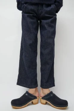 Fashion Dakota Shearling Clog on Mid Heel in Navy and Night Holiday Gift Guide|Collections