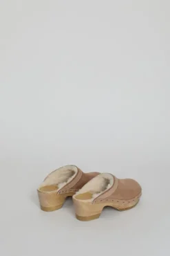 Sale Dakota Shearling Clog on Mid Heel in Fawn Suede and Bone Holiday Gift Guide|Collections