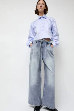 Outlet Denim Sharing Pants in Light Blue Denim|Shorts & Pants
