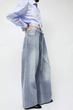 Outlet Denim Sharing Pants in Light Blue Denim|Shorts & Pants
