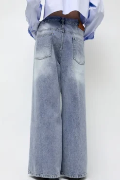 Outlet Denim Sharing Pants in Light Blue Denim|Shorts & Pants