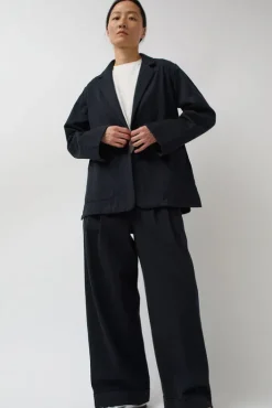 New Drapey Blazer in Black Warp and Indigo Weft Collections|Jackets & Outerwear