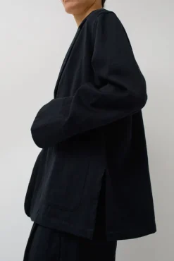 New Drapey Blazer in Black Warp and Indigo Weft Collections|Jackets & Outerwear