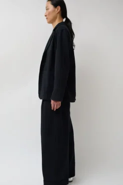 New Drapey Blazer in Black Warp and Indigo Weft Collections|Jackets & Outerwear