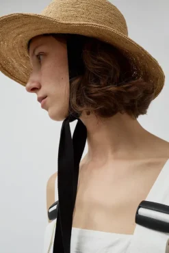 New Duke Alessio Hat in Natural with Black Hats|Accessories