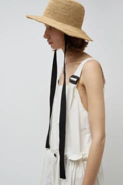 New Duke Alessio Hat in Natural with Black Hats|Accessories
