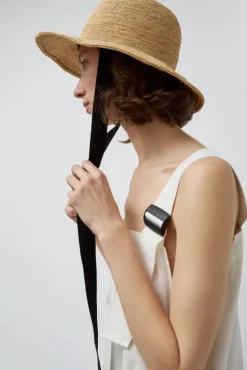 New Duke Alessio Hat in Natural with Black Hats|Accessories
