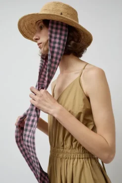 Hot Duke Alessio Hat in Natural with Check Rose Hats|Accessories