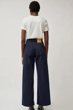 Sale Elissa High Wide Jean in Marine Overdye Collections|Denim