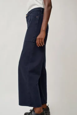 Sale Elissa High Wide Jean in Marine Overdye Collections|Denim
