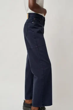 Sale Elissa High Wide Jean in Marine Overdye Collections|Denim