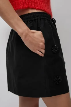 Online Embellished Mini Skirt in Black Holiday Gift Guide|Skirts