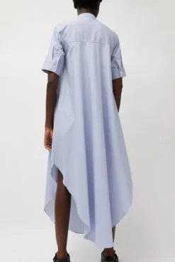 Hot Extra Long Shirt in Blue and White Stripe Collections|Dresses