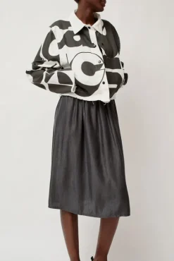 Outlet Faris Canvas Jacket in Black and White Jackets & Outerwear|Clothing