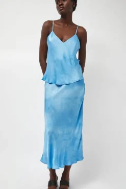 Hot Fluid Skirt in Maya Blue Tie Dye Collections|Skirts