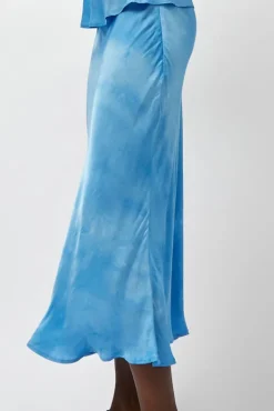 Hot Fluid Skirt in Maya Blue Tie Dye Collections|Skirts