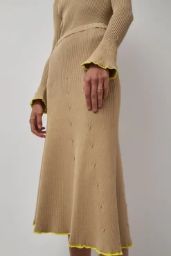 Clearance Fly Rib Skirt in Hazelnut Collections|Skirts