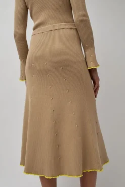Clearance Fly Rib Skirt in Hazelnut Collections|Skirts