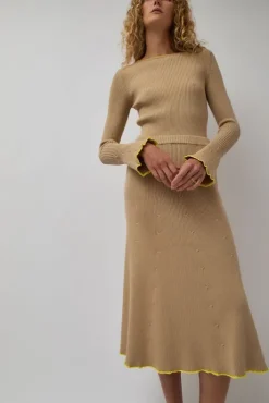 Clearance Fly Rib Skirt in Hazelnut Collections|Skirts