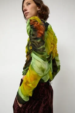 Best Gathered Delilah Top in Melting Bloom Tops|Clothing