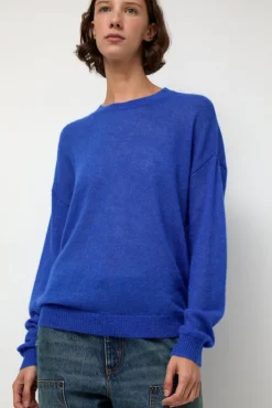 Discount Gauzy Crew in Blue Sweaters|Clothing
