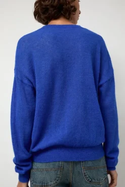 Discount Gauzy Crew in Blue Sweaters|Clothing