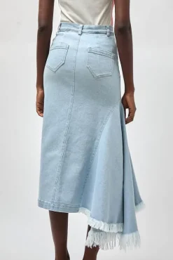 Outlet Gloria Skirt in Washed Light Blue Skirts|Clothing