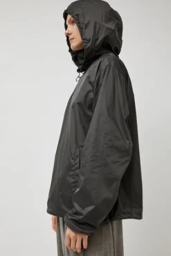 Clearance Glossy Nylon Half Zip Jumper in Charcoal Jackets & Outerwear|Clothing