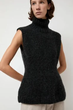Best Handknit Peplum Shell in Ink Sweaters|Clothing