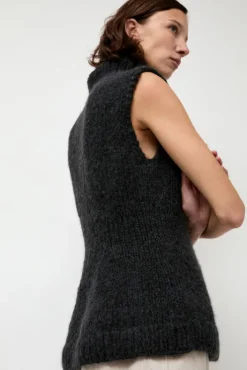 Best Handknit Peplum Shell in Ink Sweaters|Clothing