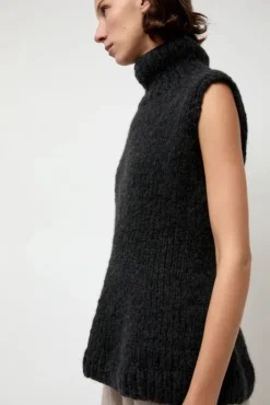 Best Handknit Peplum Shell in Ink Sweaters|Clothing