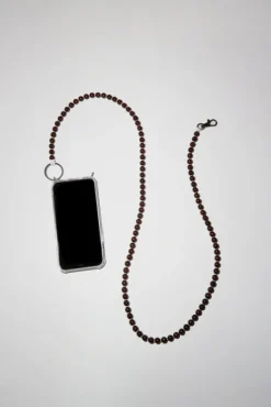 Online Handykette Iphone Necklace in Brown with White Thread Collections|Jewelry & Watches