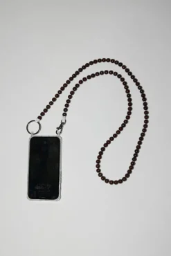 Online Handykette Iphone Necklace in Brown with White Thread Collections|Jewelry & Watches