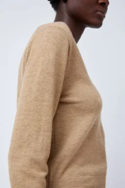 Clearance Hany Cashmere Knit in Camel Collections|Sweaters