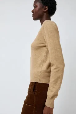 Clearance Hany Cashmere Knit in Camel Collections|Sweaters