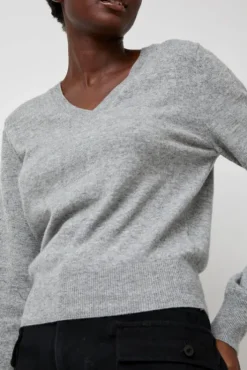 Fashion Hany Cashmere Knit in Gray Collections|Sweaters