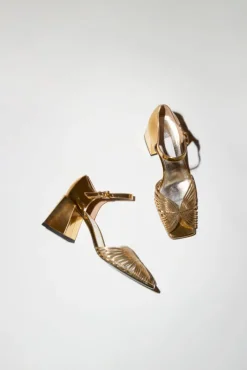 Best High 70鈥檚 Sandal in Gold Clogs And Shoes|Collections