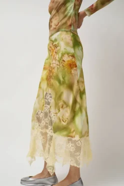 Best Hiss Skirt in Sage Molten Floral Skirts|Clothing