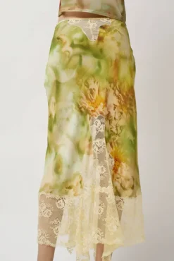 Best Hiss Skirt in Sage Molten Floral Skirts|Clothing