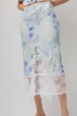 Hot Hiss Skirt in Sky Shadow Floral Skirts|Clothing