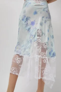 Hot Hiss Skirt in Sky Shadow Floral Skirts|Clothing
